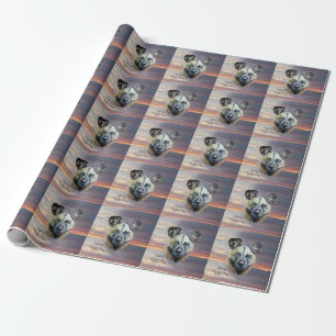 Papel De Regalo Sunrise African Wild Dog pone en peligro el arte o