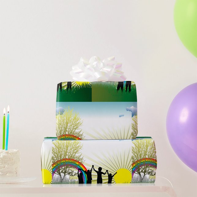 Papel De Regalo Sunrise Rainbow Children (Subido por el creador)