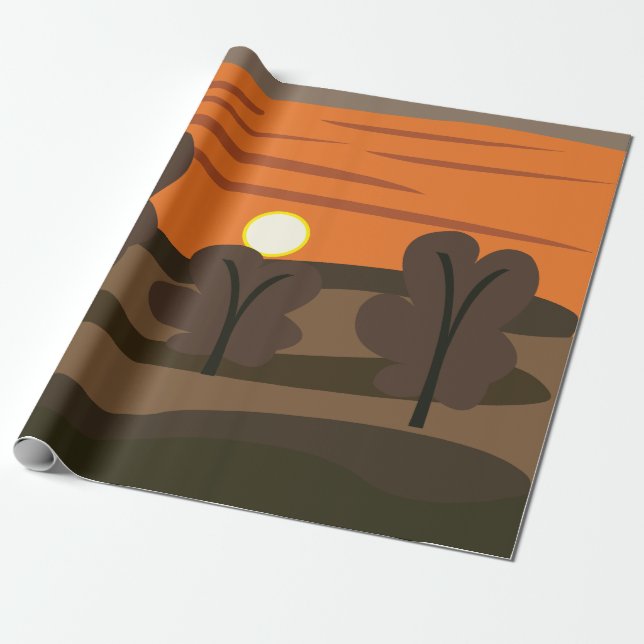 Papel De Regalo Sunrise Sky Scenery (Desenrollado)