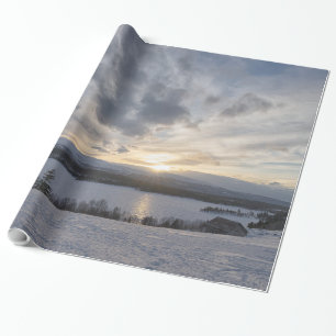 Papel De Regalo Sunset sobre lago congelado