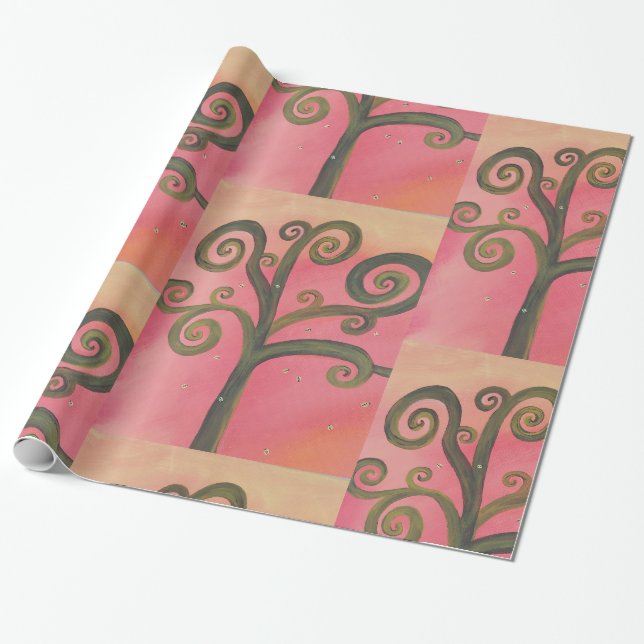 Papel De Regalo Sunset Swirl (Desenrollado)