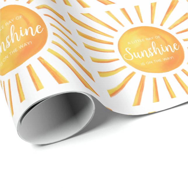 Papel De Regalo Sunshine Baby Shower (Esquina del rollo)