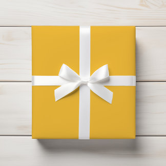 Papel De Regalo Sunshine cálido Marigold Color sólido amarillo