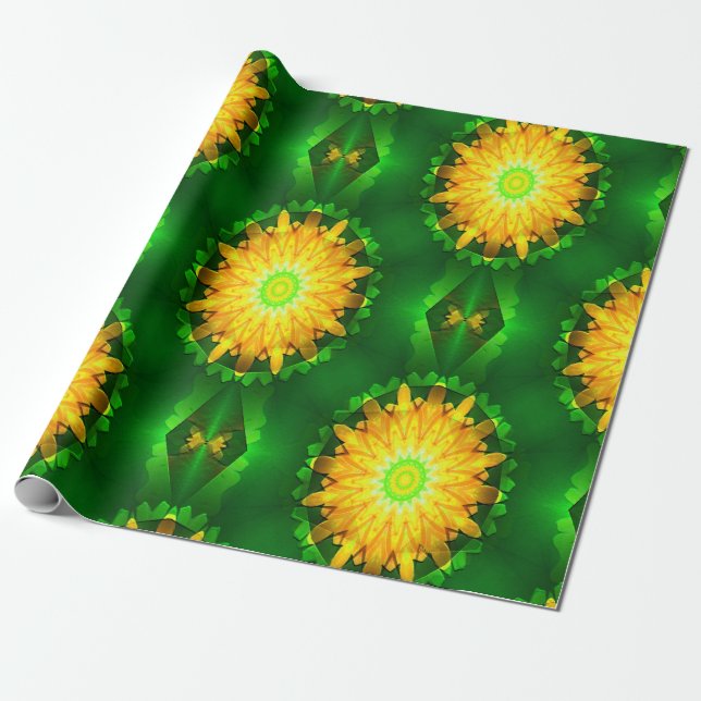 Papel De Regalo Sunshine Dahlias...... (Desenrollado)