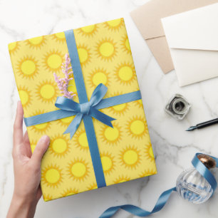 Papel De Regalo Sunshine Day verano amarillo amarillo sol impresió