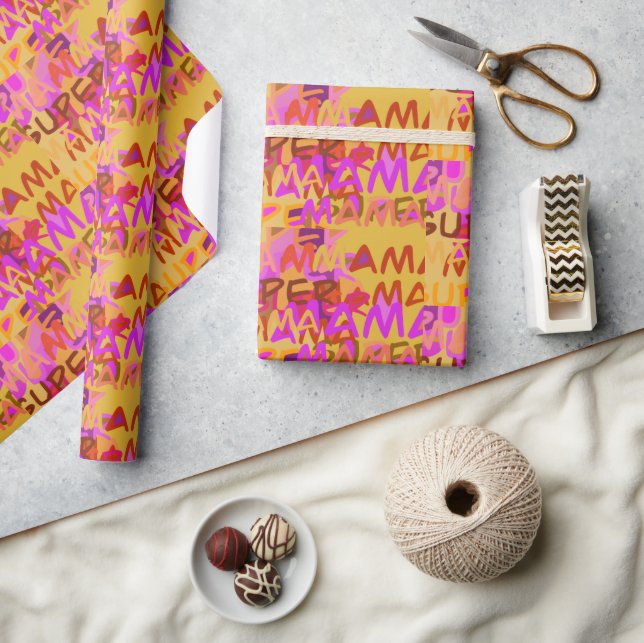 Papel De Regalo Super mamá (Artesanía)