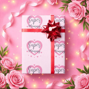Papel De Regalo Super Mamá Regalo Personalizado Mejor Mamá