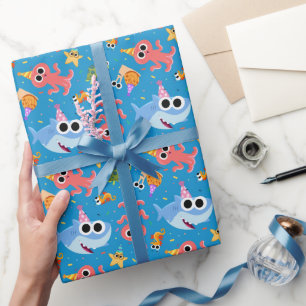 Papel De Regalo Super Simple   Finny the Shark Confetti Birthday