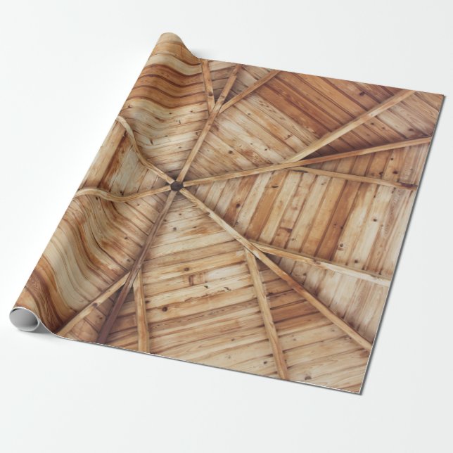 Papel De Regalo Superficie del techo de madera marrón (Desenrollado)