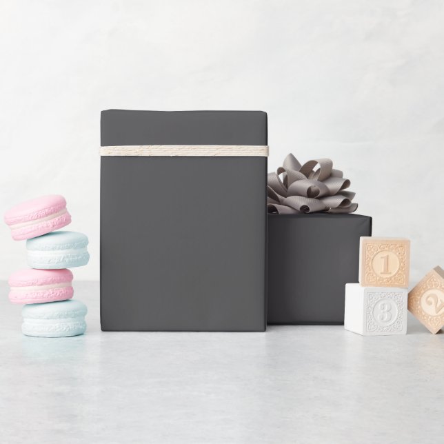 Papel De Regalo Superficie texturizada gris oscuro uniforme (Baby Shower)
