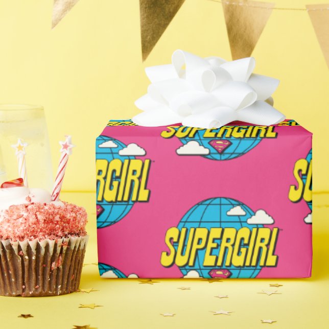 Papel De Regalo Supergirl Gráfico Pop Global (Fiesta de cumpleaños )