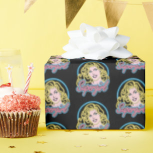 Papel De Regalo Supergirl Retro Neon Lights Graphic