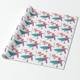 Papel De Regalo Superhéroe feliz niño fantástico regalo de cumplea