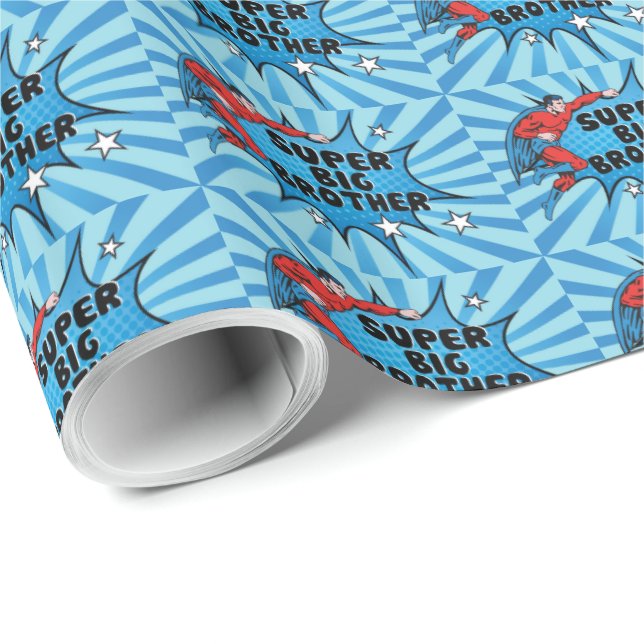 Papel De Regalo Superhéroe se convierte en Gran Hermano (Esquina del rollo)