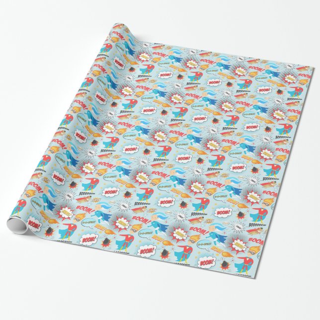Papel De Regalo Superheroes (Desenrollado)