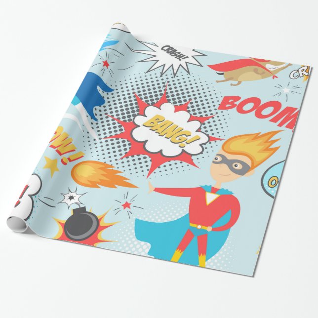 Papel De Regalo Superhéroes (Desenrollado)