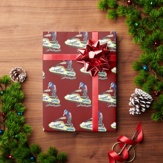 Papel De Regalo SuperJet de Jet Ski de pie (Regalo de vacaciones)