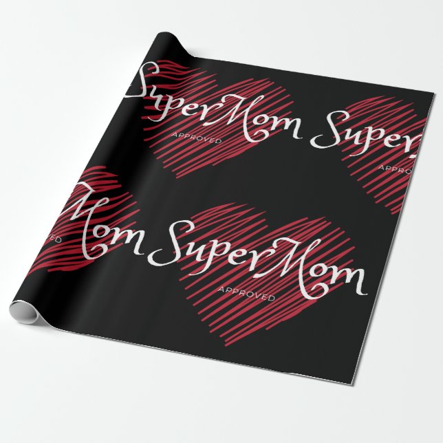 Papel De Regalo SuperMom Approved (Desenrollado)