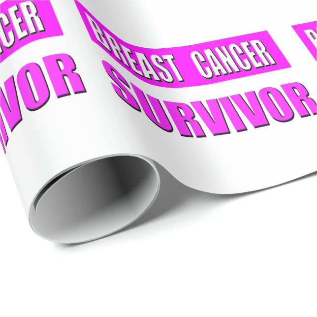 Papel De Regalo Superviviente del cáncer de pecho (Esquina del rollo)