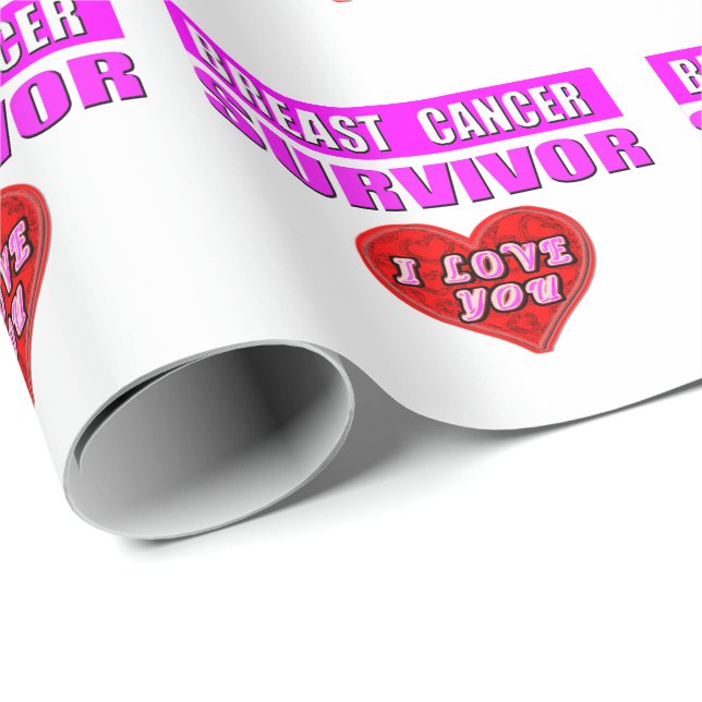 Papel De Regalo Superviviente del cáncer de pecho (Esquina del rollo)