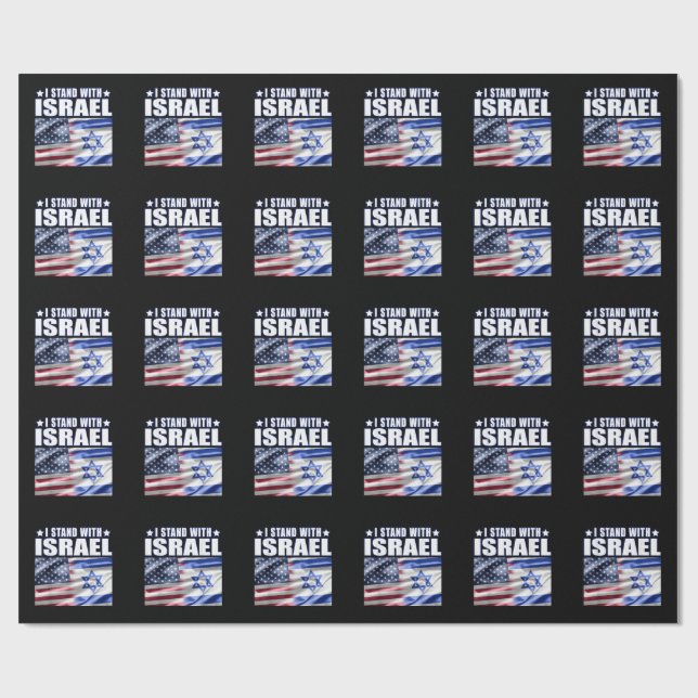 Papel De Regalo Support Israel I Stand with Israel  (Superficie plana)