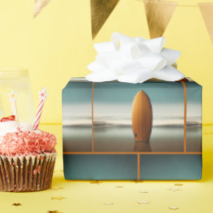 Papel De Regalo Surfboard Uright In Beach Sand