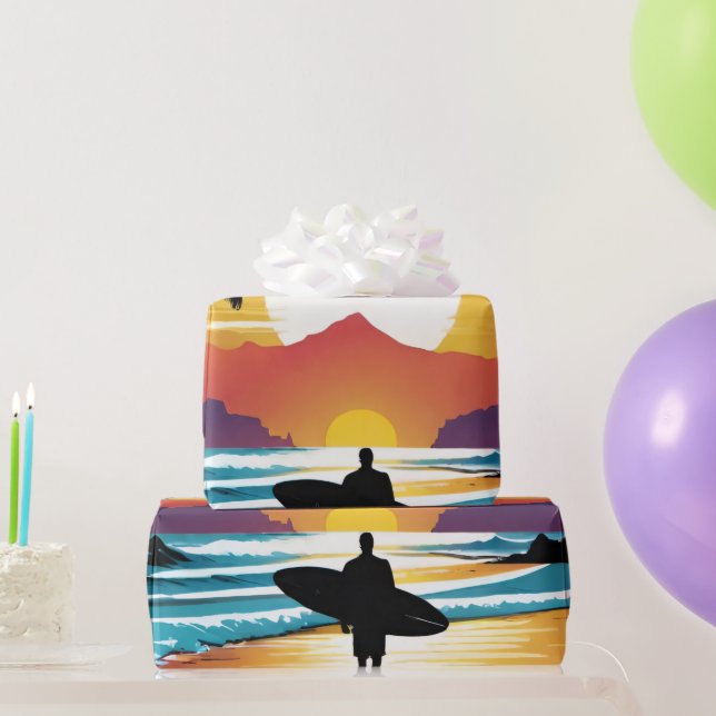 Papel De Regalo Surfer (Regalos de fiesta)