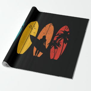 Papel De Regalo Surfer Gift Vintage Surfing Board Beach
