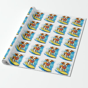 Papel De Regalo Surfing Dog