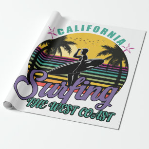 Papel De Regalo Surfing West Coast California