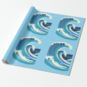 Papel De Regalo Surfista de Olas Grandes Thunder_Cove