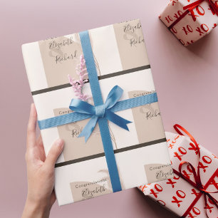 Papel De Regalo Surprise Senior Birday Party Floral Burgundy