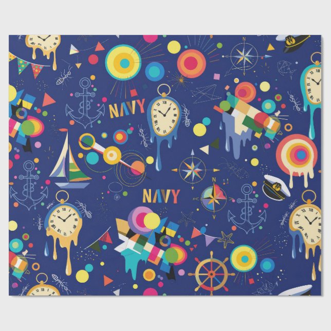 Papel De Regalo Surreal MARINA (Superficie plana)