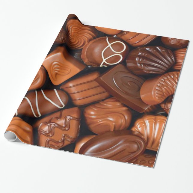 Papel De Regalo Surtido de chocolates de la tentación (Desenrollado)