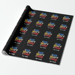 Papel De Regalo Sus Mary Osep Personalizable del Orgullo Filipino