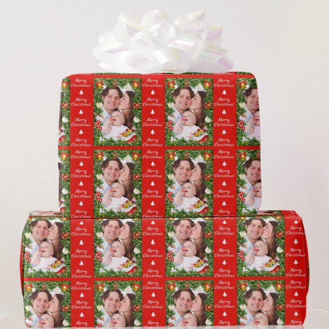 Papel De Regalo Sus Navidades fotográficos envuelven a su bebé fam (Subido por el creador)