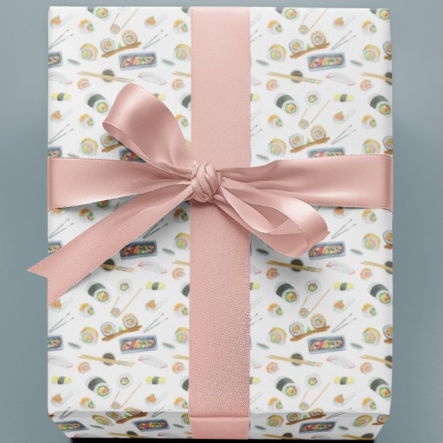 Papel De Regalo Sushi acuarela y sashimi (Subido por el creador)