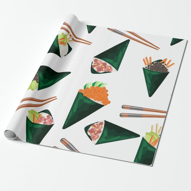 Papel De Regalo sushi temaki (Desenrollado)