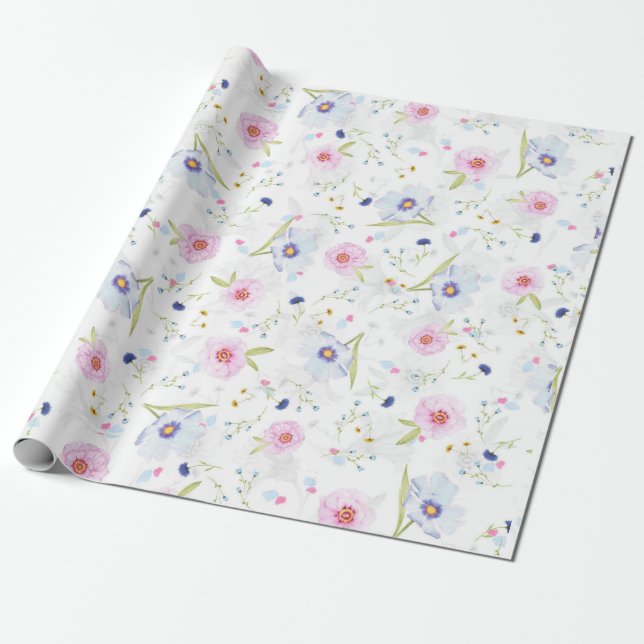 Papel De Regalo Susurros Florales: ZazzleWrapMagic Envolturas excl (Desenrollado)
