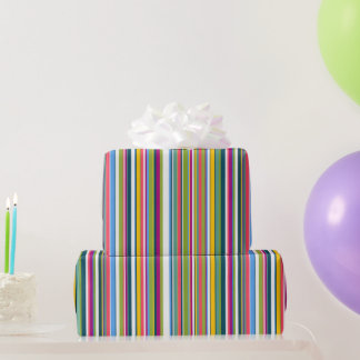 Papel De Regalo Suzy stripes multi rainbow gift wrapping paper