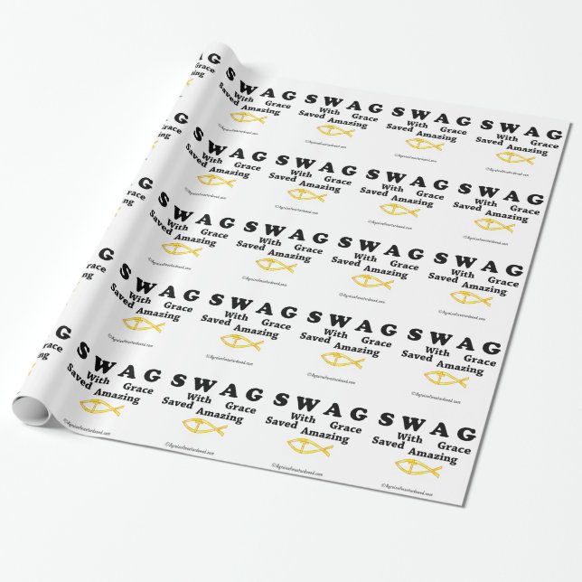 Papel De Regalo SWAG ahorrado con asombrosa gracia (Desenrollado)