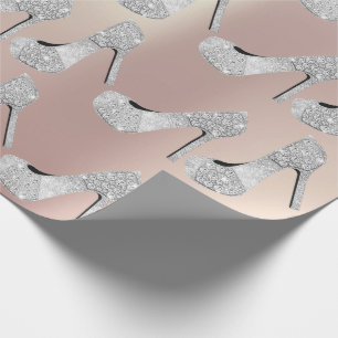 Papel De Regalo Swarovski Crystals Diamond High Heels Shoearly