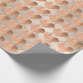 Papel De Regalo Sweat Heart Rubor Pink Rose Gold Ivory Pearl