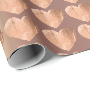 Papel De Regalo Sweat Heart Rubor Rosa Rosa Gold Pearly Metallic