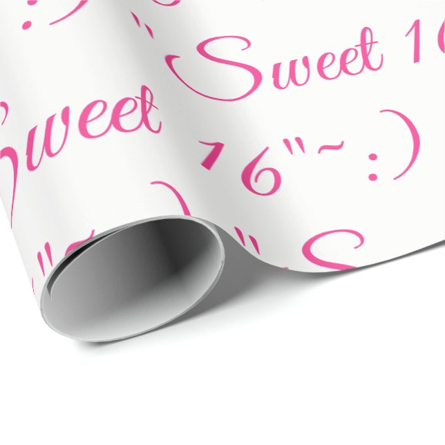 Papel De Regalo Sweet 16 Gift-Wrap (Esquina del rollo)