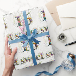 Papel De Regalo Sweet 16 Happy Birthday Wildflowers Text