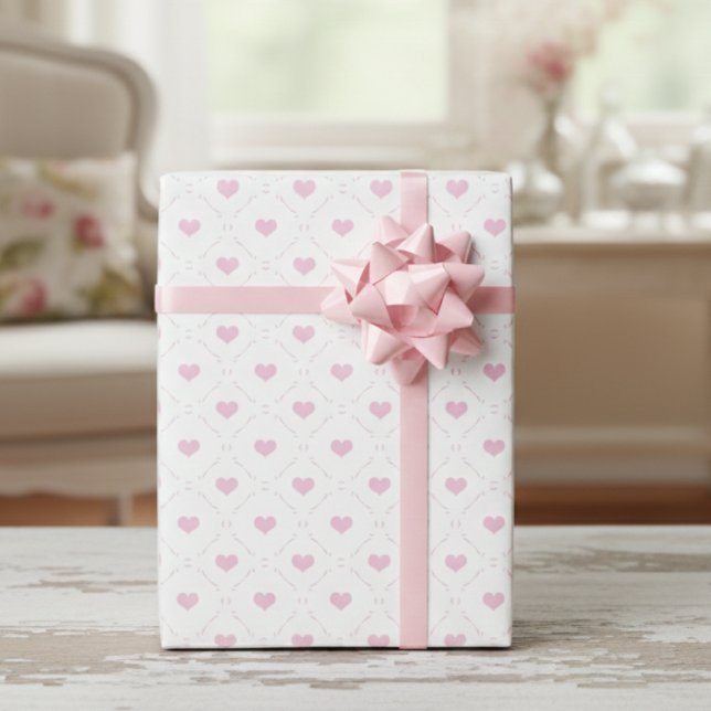 Papel De Regalo Sweet And Soft Pink Petite Hearts (Sweet And Soft Pink Petite Hearts Wrapping Paper)