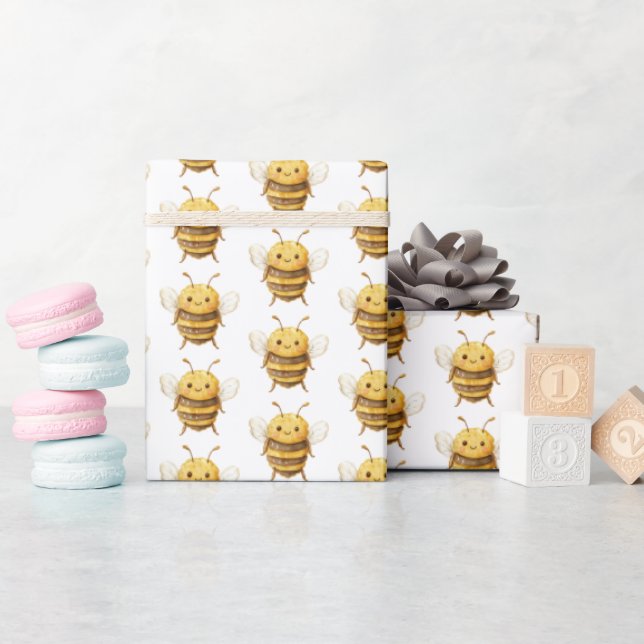 Papel De Regalo Sweet Bees Baby Shower (Baby Shower)