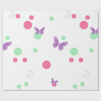 Papel De Regalo sweet butterflies and polka dots