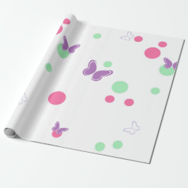 Papel De Regalo sweet butterflies and polka dots